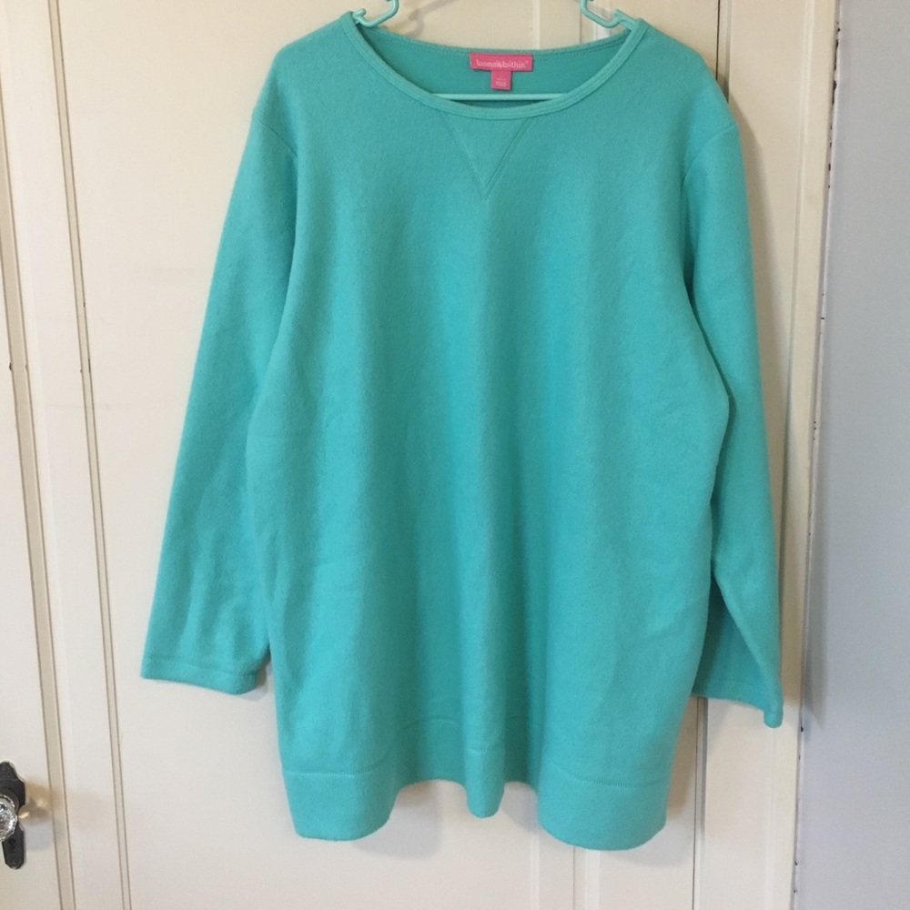 Teal fleece sweatshirt